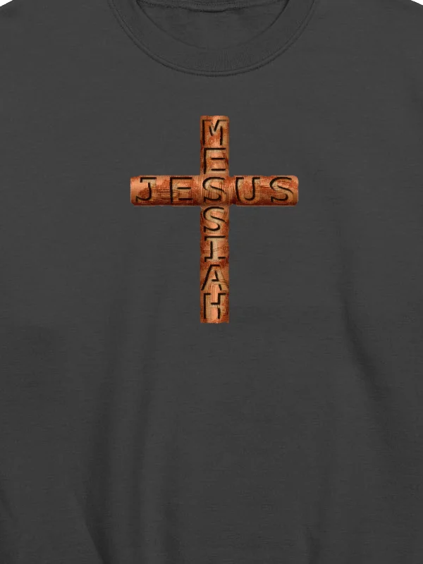 Jesus Messiah Engraved On A Rugged Cross Sweatshirt product image (2)
