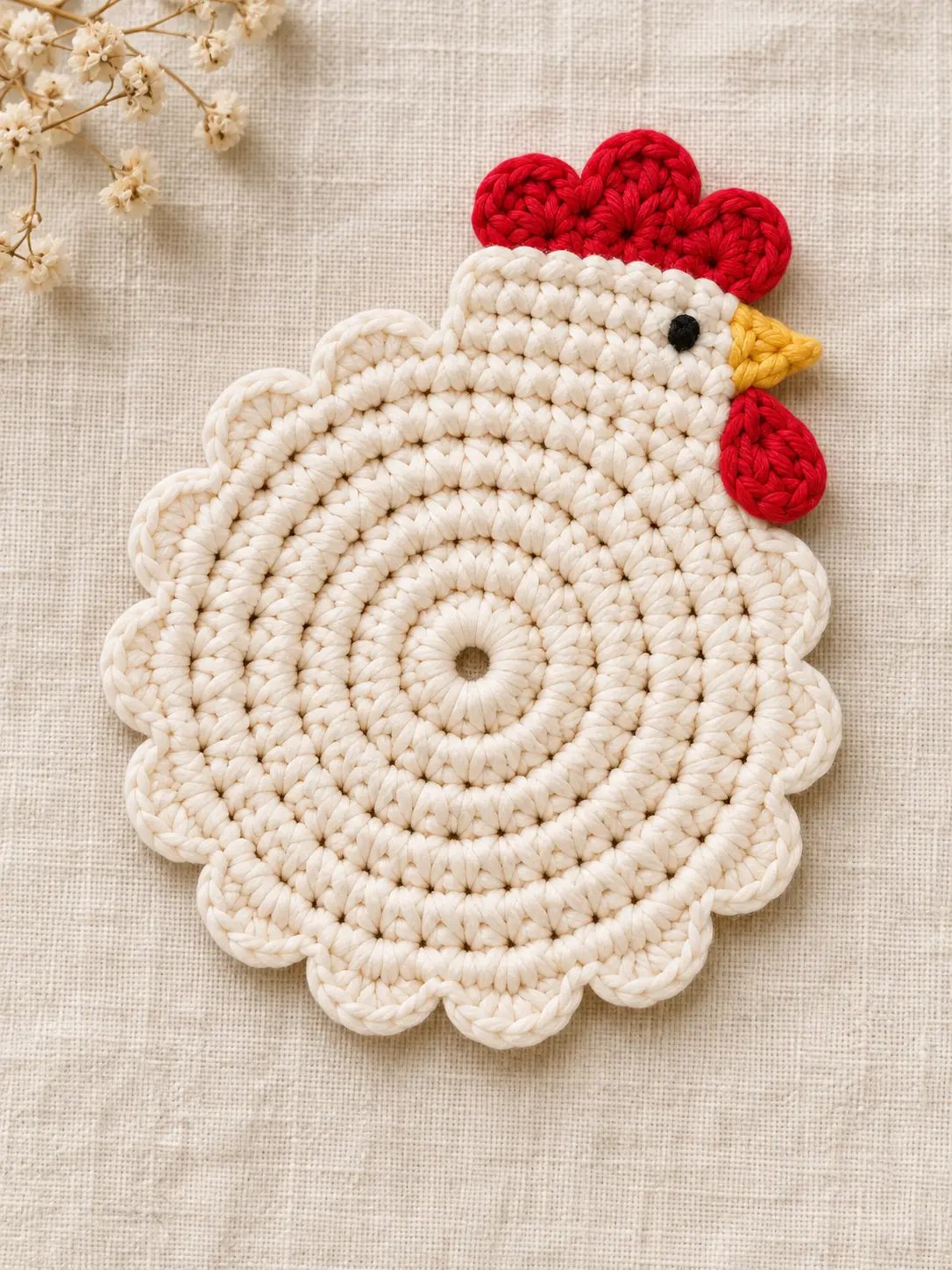 Chicken Coaster Crochet PDF Pattern product image (5)
