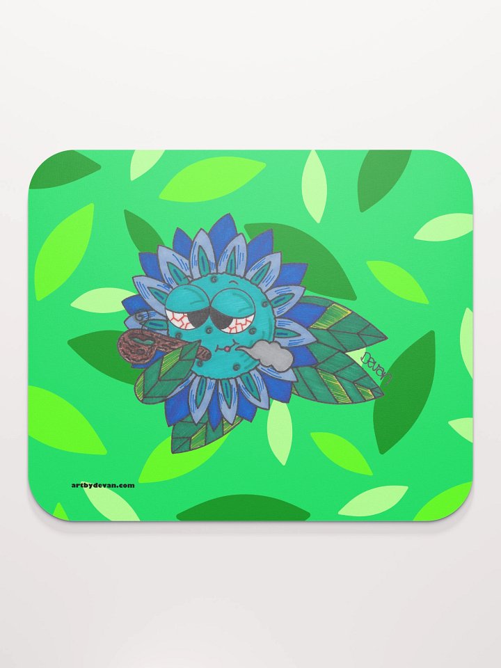 Blue Stoner Flower Mousepad product image (2)