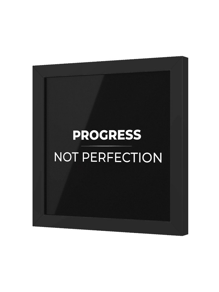 Framed Reminder - Progress. Not Perfection - Black Canvas & Frame product image (3)