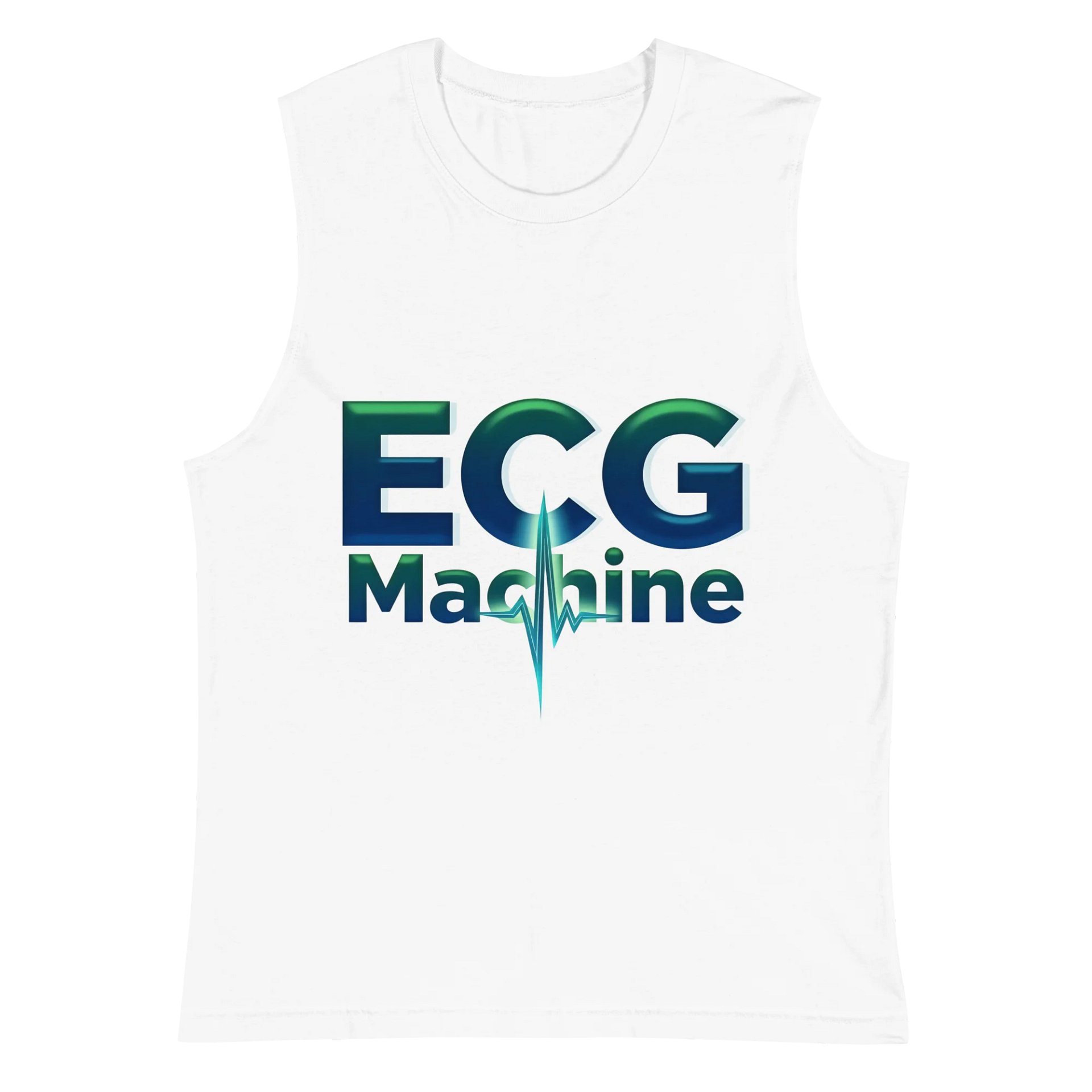 Heartbeat ECG Machine Muscle Tank product image (2)