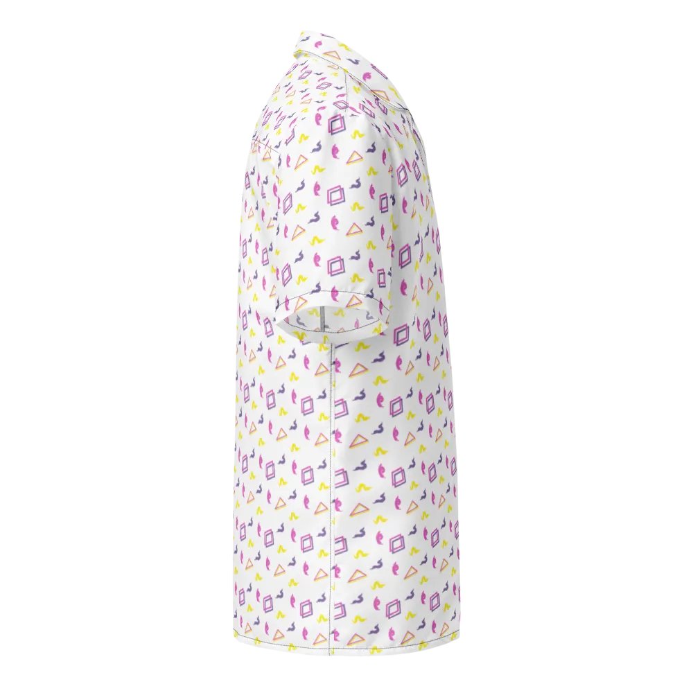 Oh Worm white pattern button down shirt product image (5)