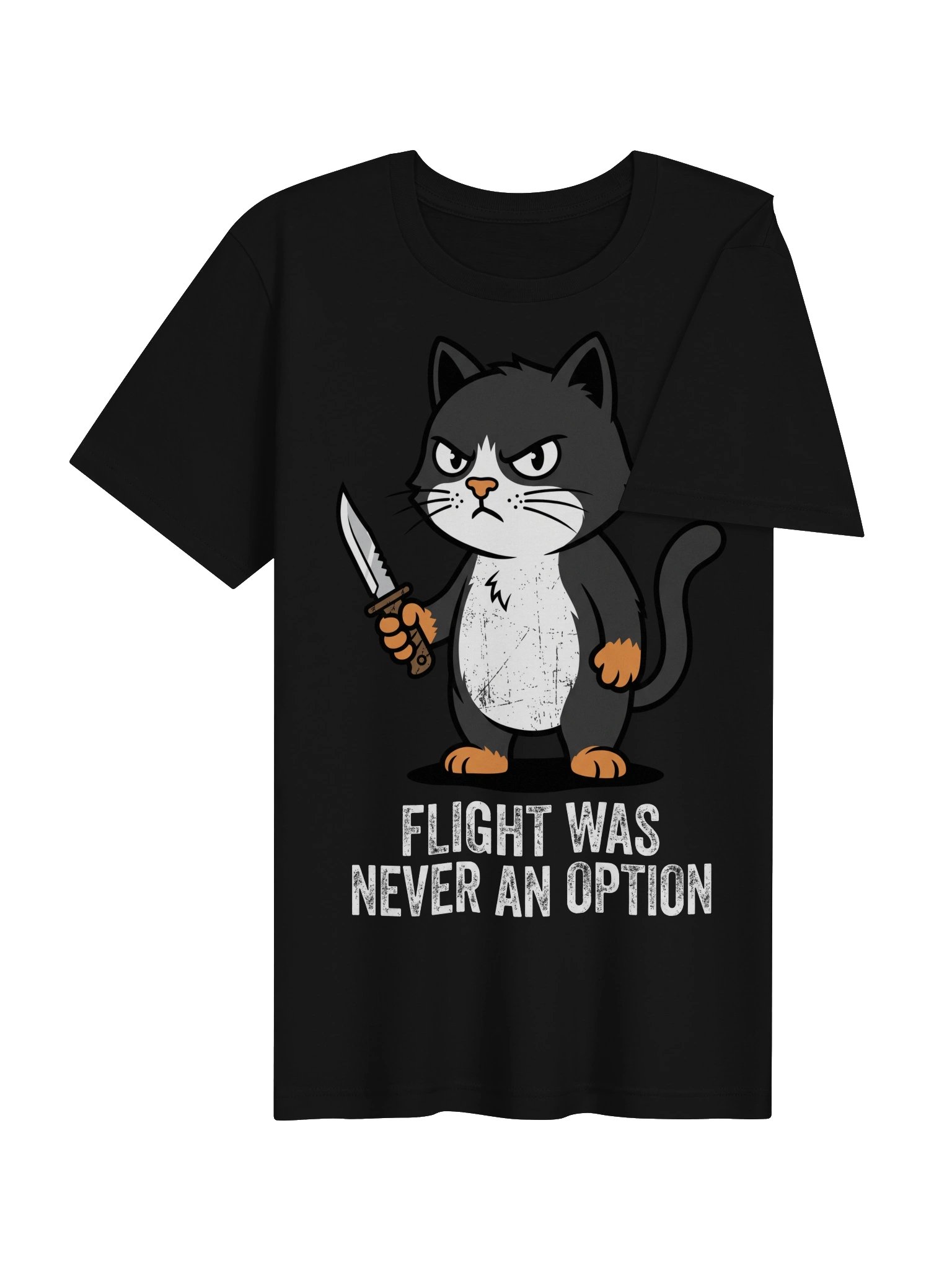 Flight Was Never An Option T-Shirt – Funny Grumpy Cat Tee product image (3)