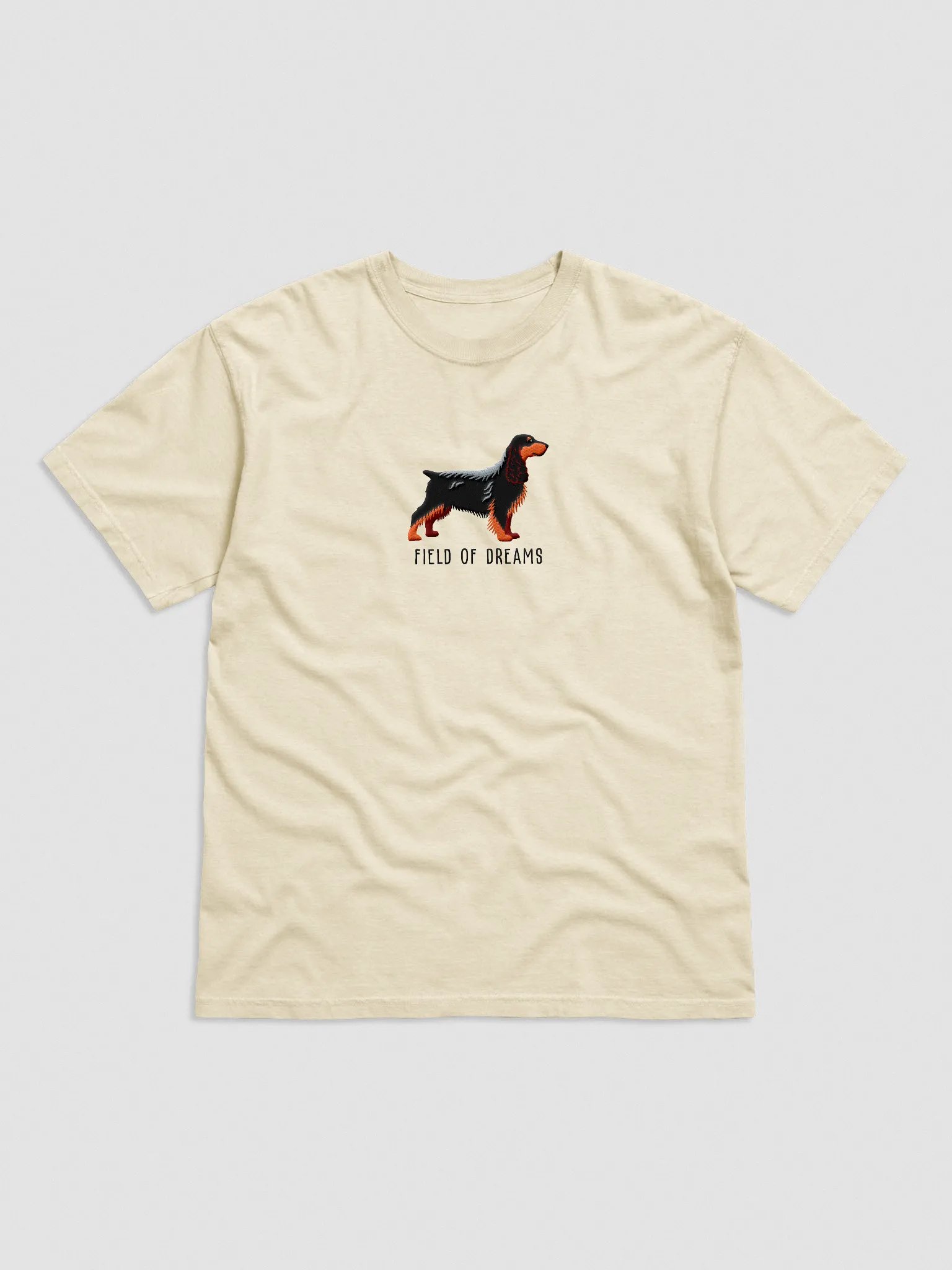 Field of Dreams T-Shirt(Embroidered) of a Field Spaniel(Black & Tan) product image (4)