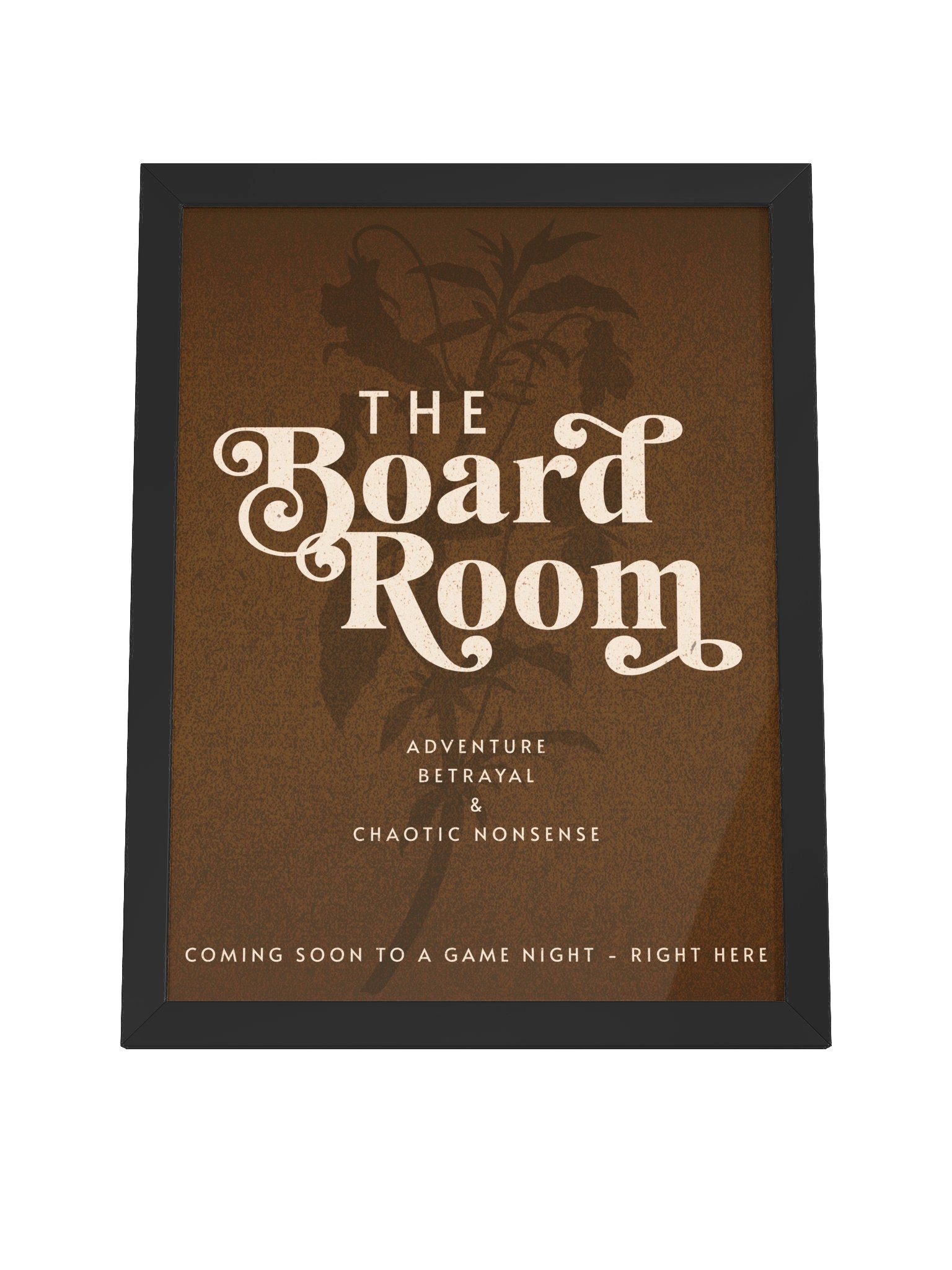 Elegant Floral Movie Poster Board Game Room Decor- FRAMED product image (14)