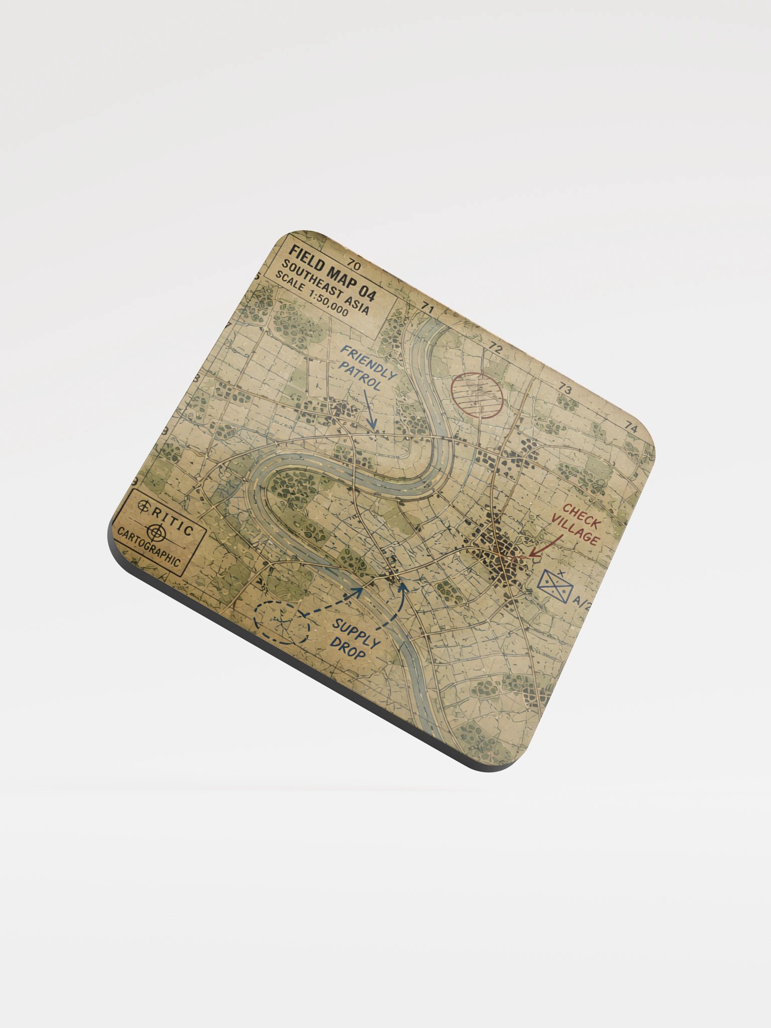 Vietnam Field Map – Tactical Coaster product image (1)