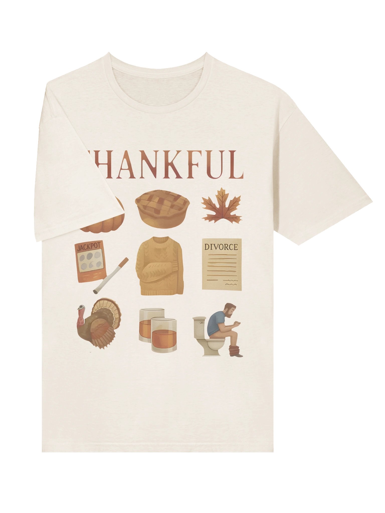 Thankful Thanksgiving Doodles T-Shirt product image (3)