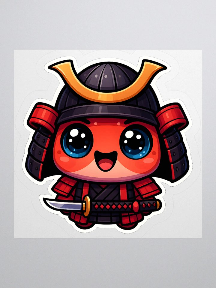 Blushing Samurai Fishy Kiss Cut Stickers product image (2)