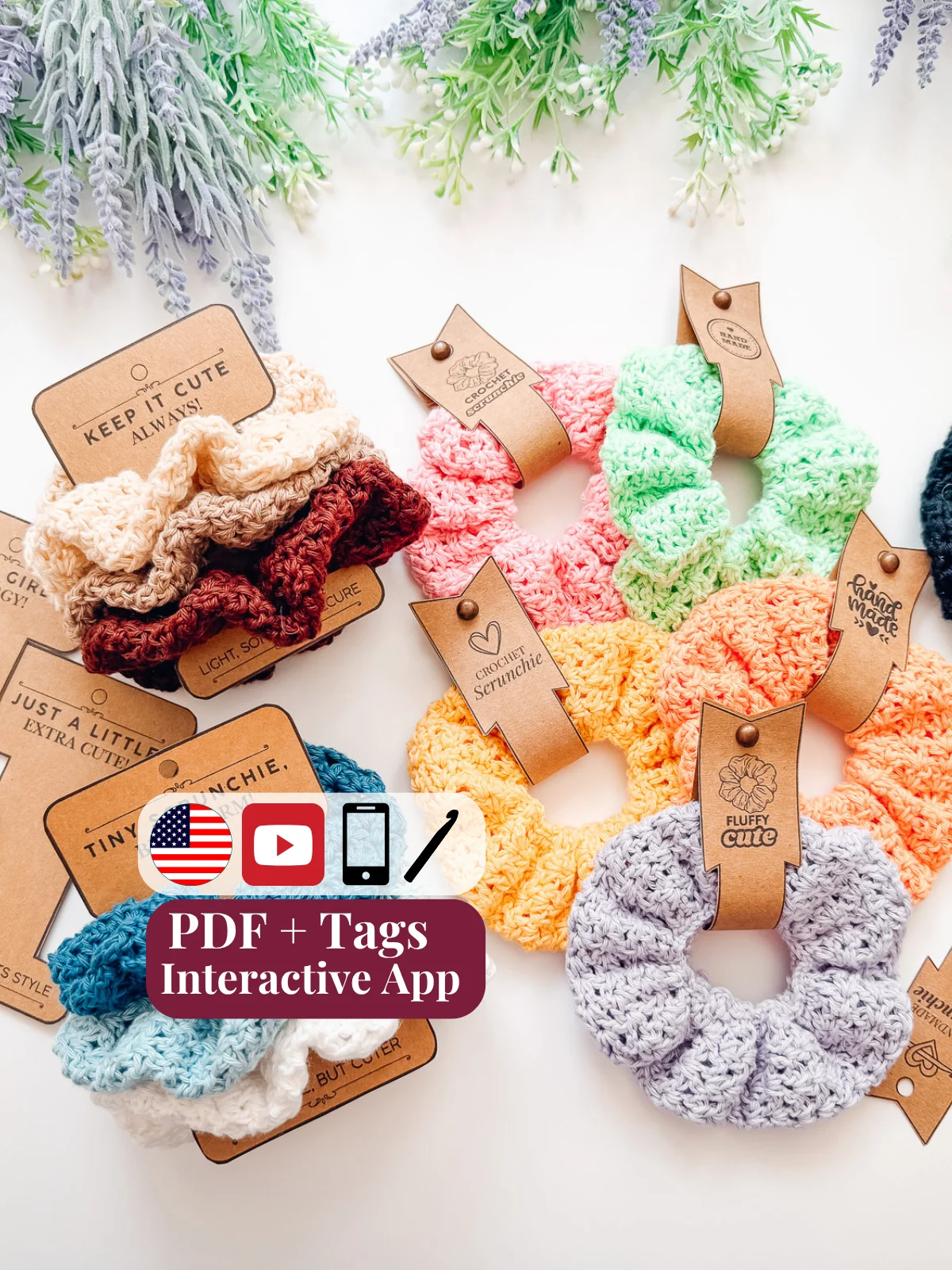 Double Bloom Crochet Scrunchie product image (1)