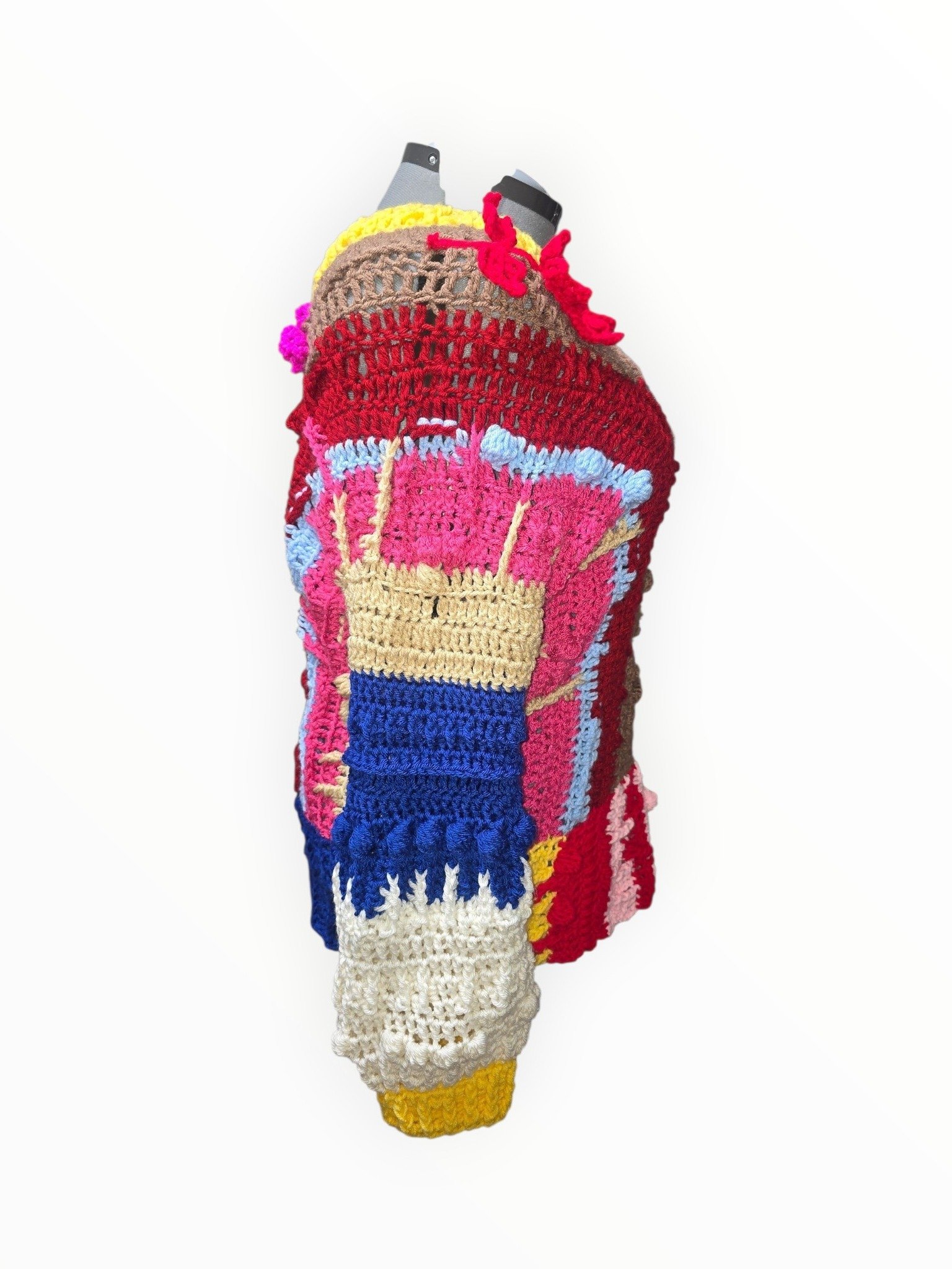 Suéter de Crochet Color-Block Artesanal (Talla M/L) product image (4)