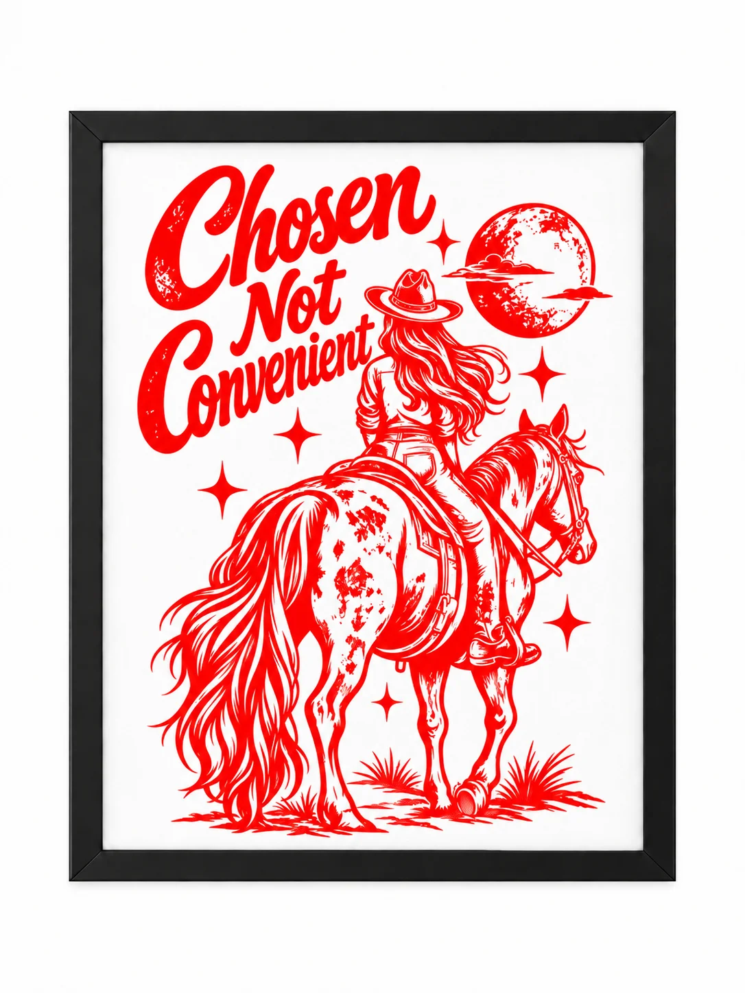 Chosen Not Convenient PNG – Western Cowgirl Shirt Design product image (5)