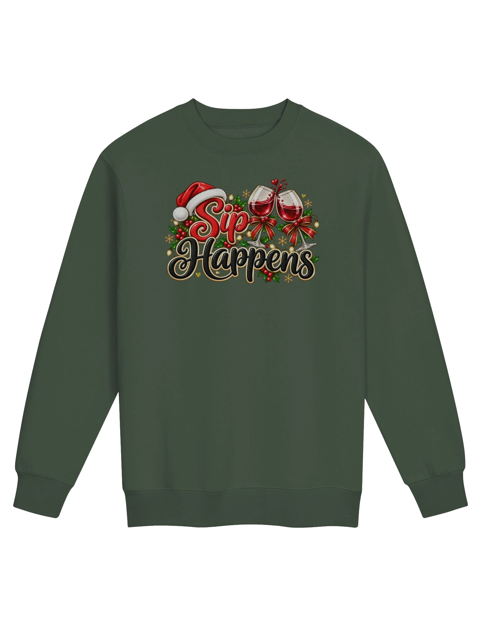Sip Happens – Festive Holiday Crewneck Sweatshirt product image (1)