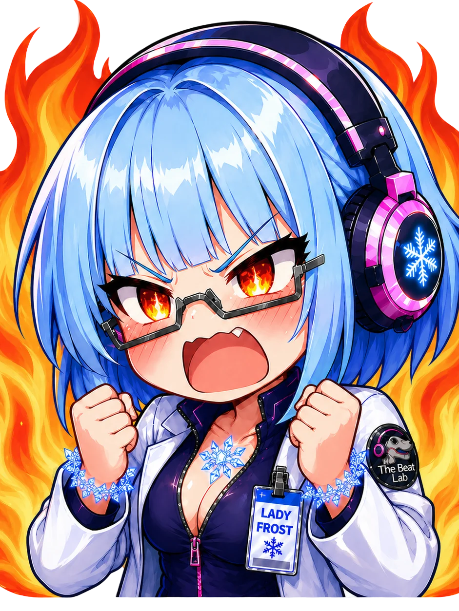 Lady Frost Rage Emote - Die Cut Sticker product image (1)