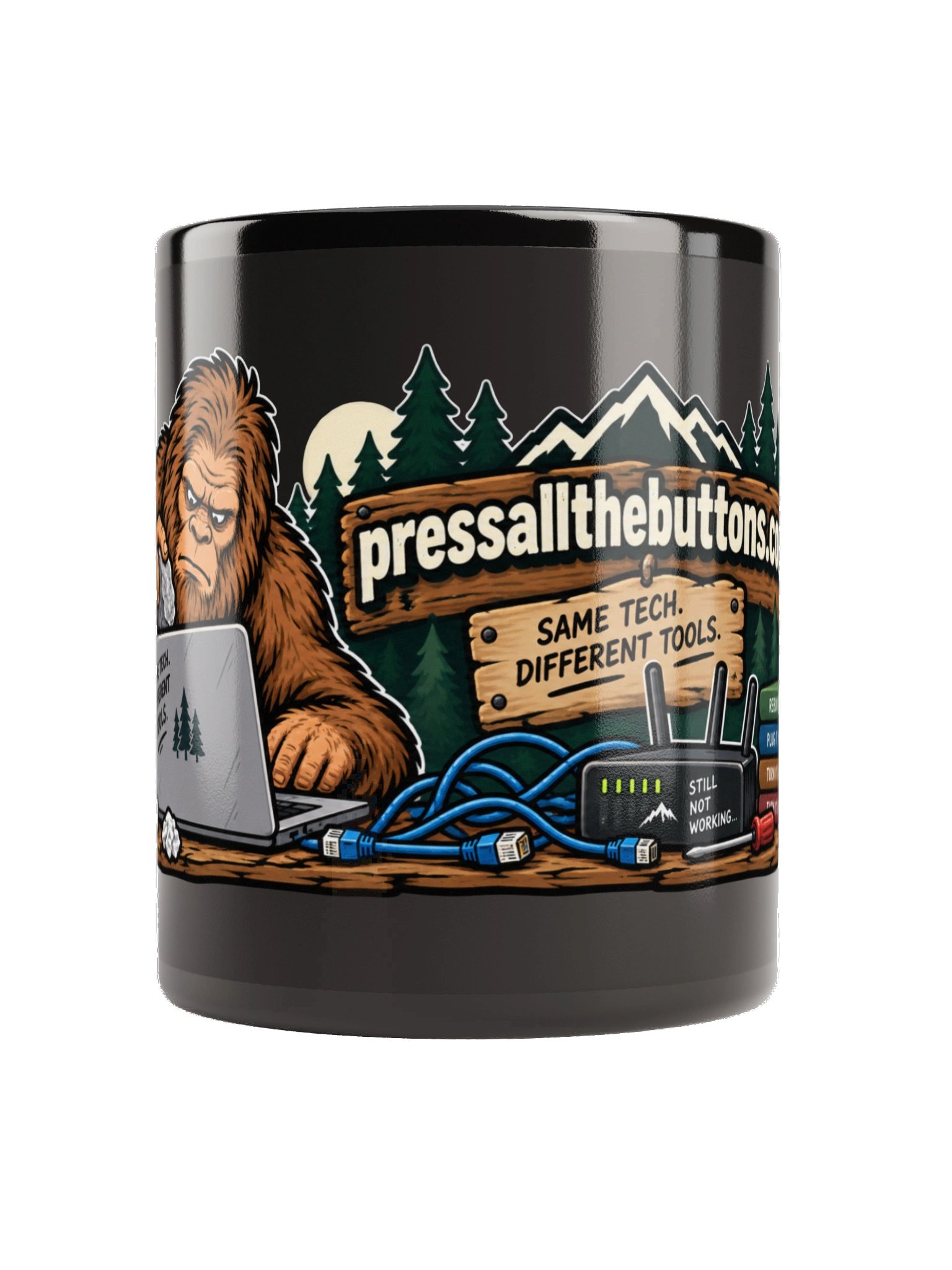 PATB Sasquatch Black Glossy Mug product image (2)