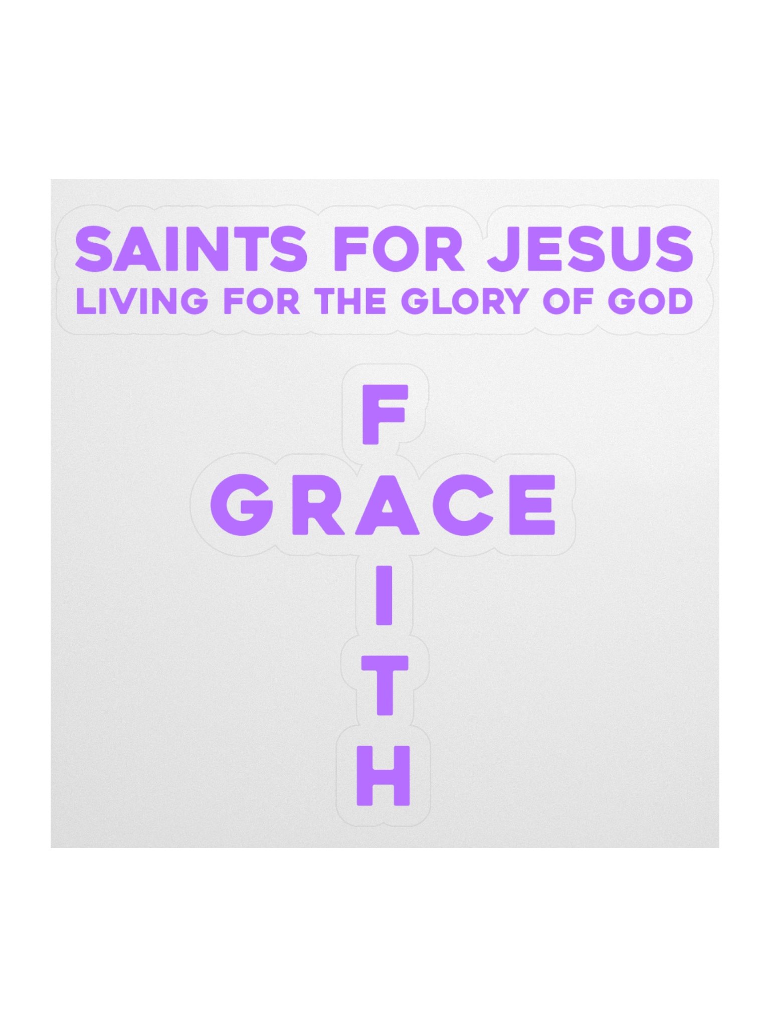 Saints For Jesus | By Grace Through Faith Cross Stickers Set product image (1)