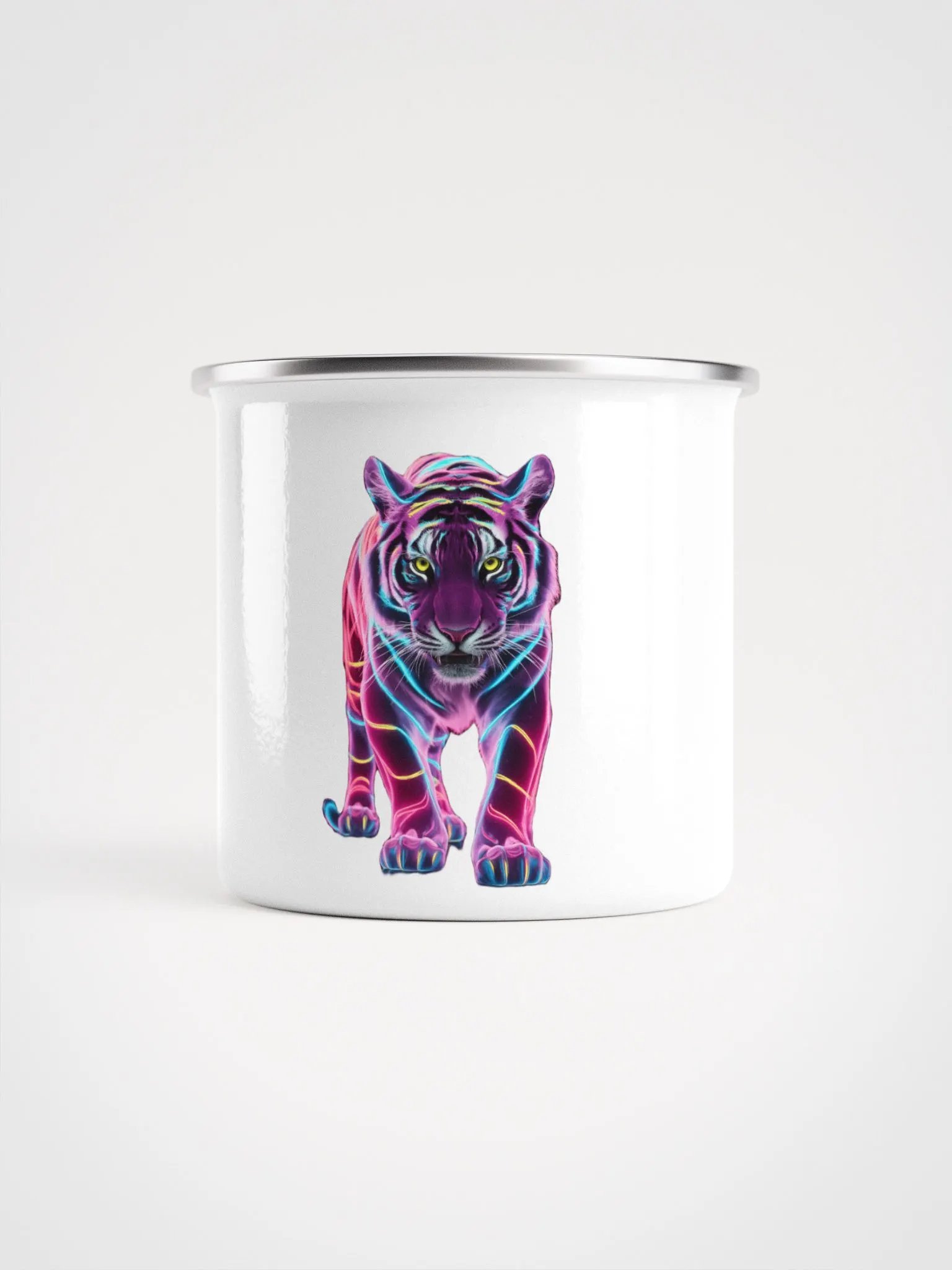 Neon Tiger Enamel Mug product image (1)