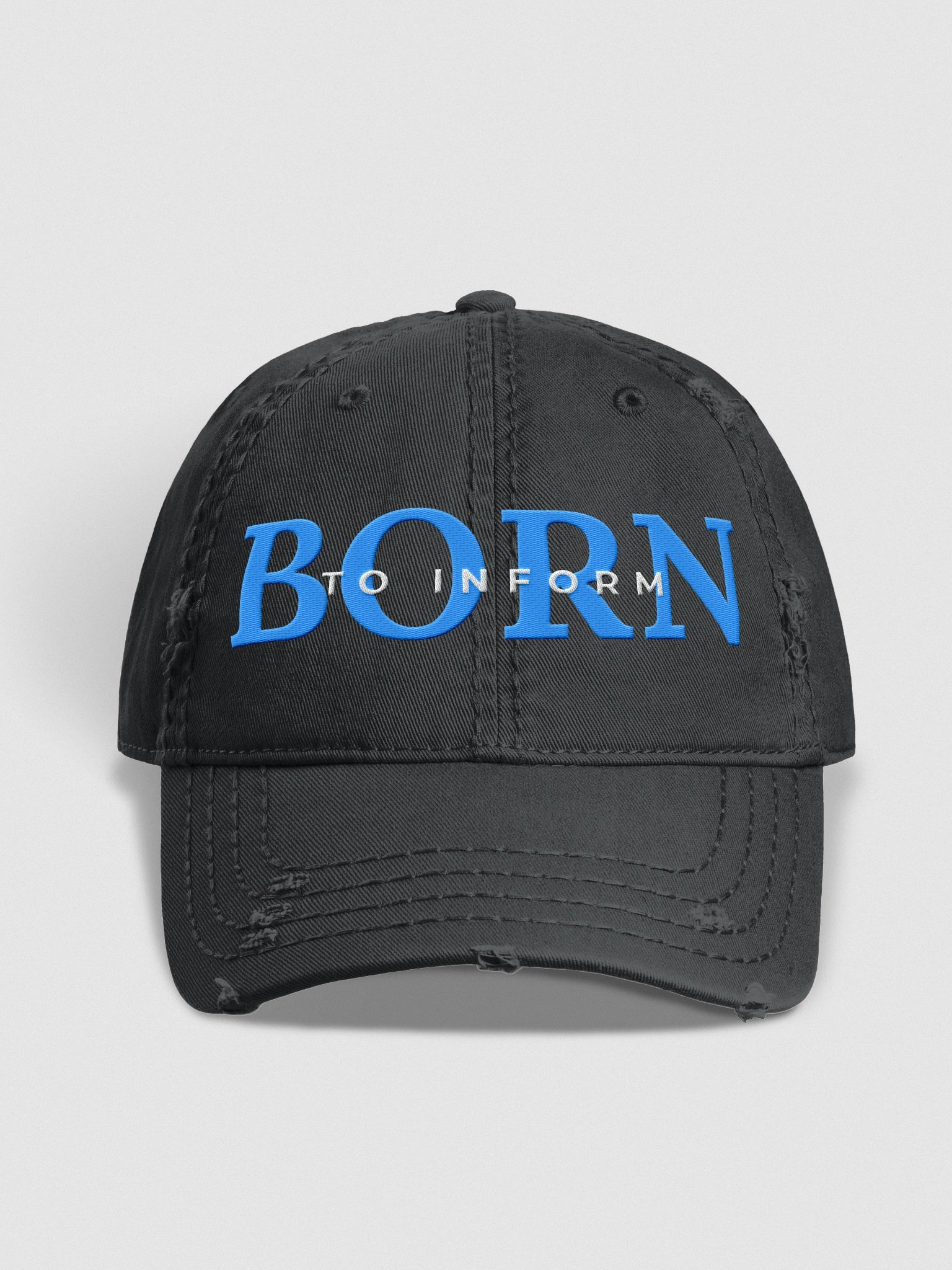 Born to Inform Manifestor Hat (Black & Navy) product image (1)