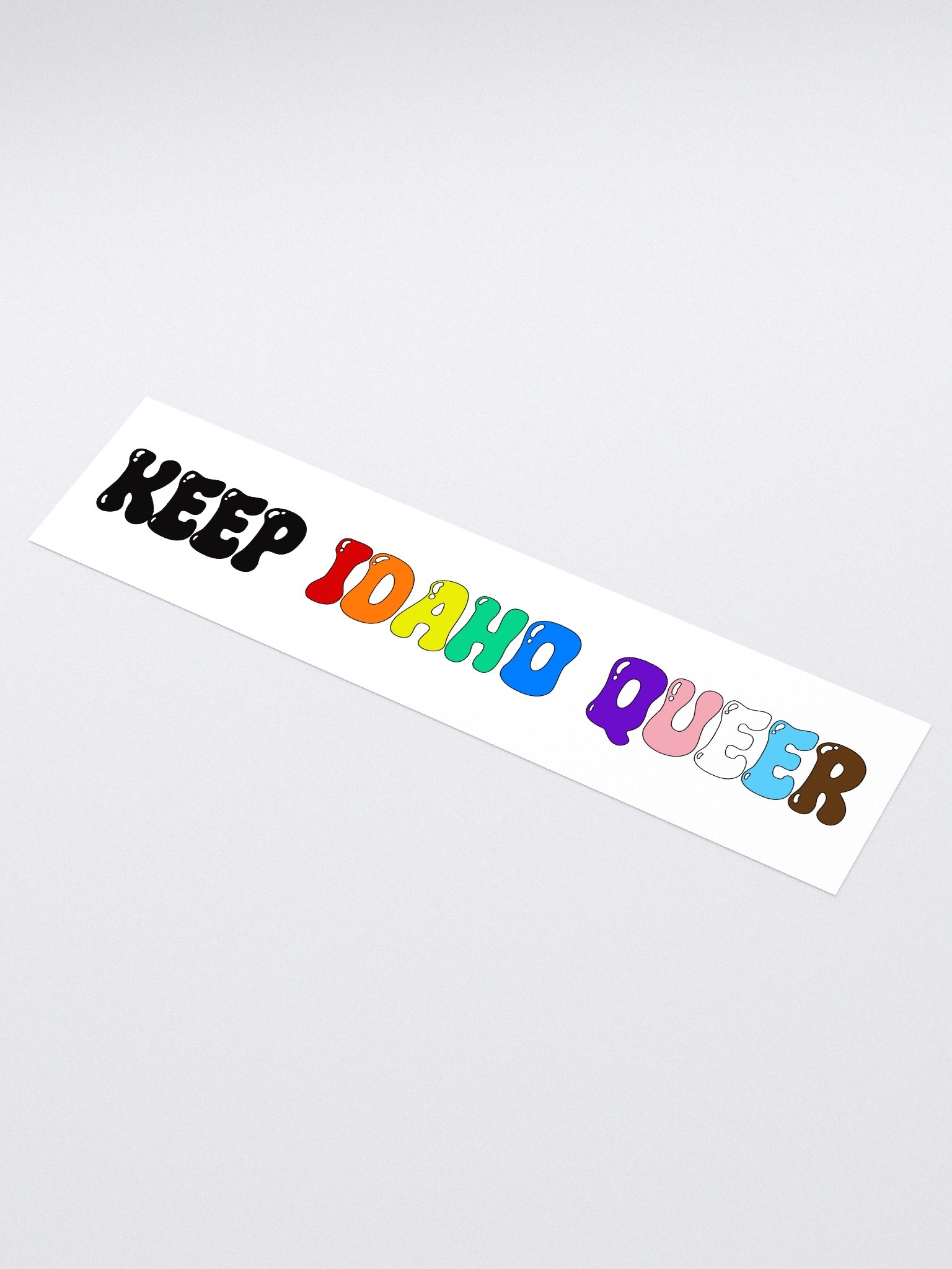 "KEEP IDAHO QUEER" bumper sticker product image (1)