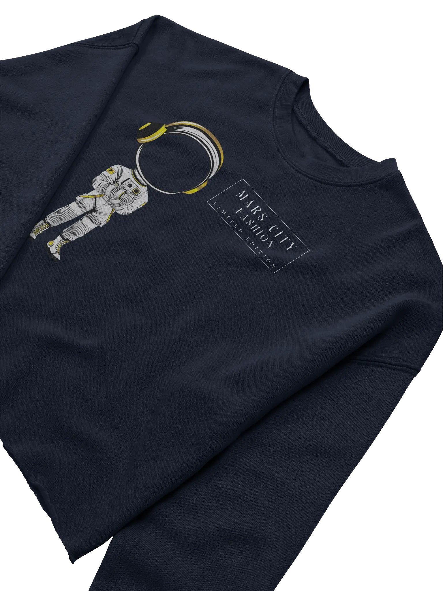 MARS CITY FASHION CROPPED SWEATSHIRT WITH WHITE ASTRONAUT product image (5)