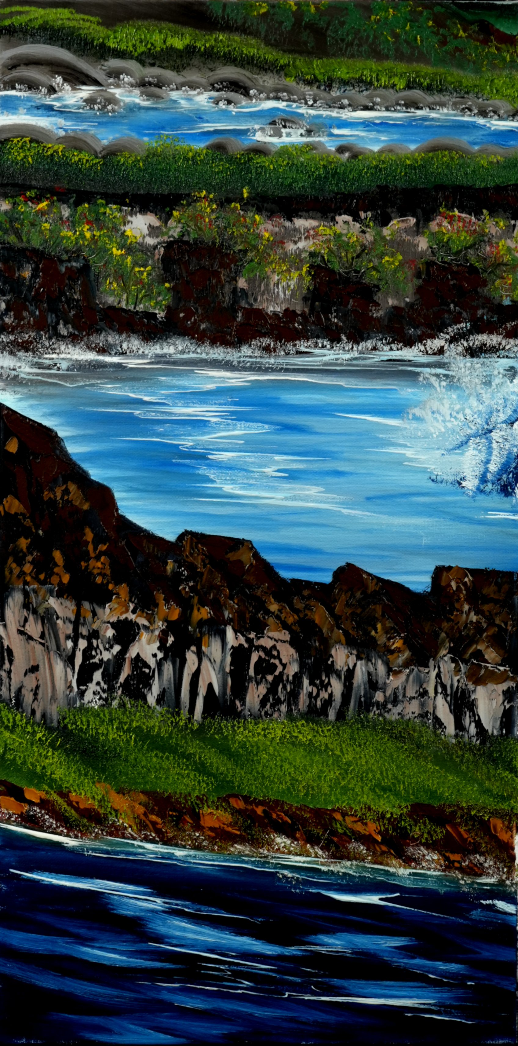 The Mountains Waterfall (Original) Multi Canvas (3) 12x24 | (2) 12x36 product image (2)