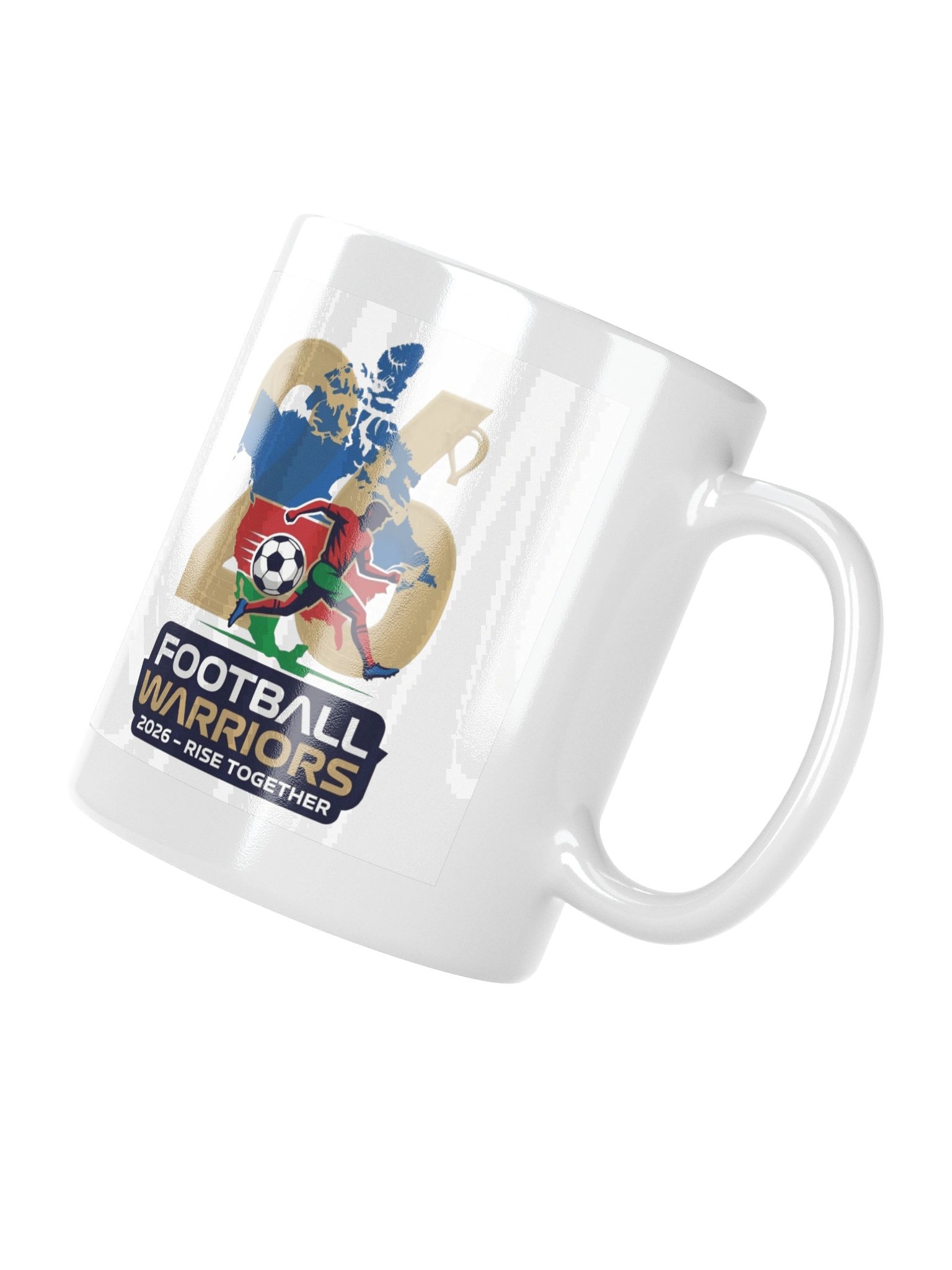White Glossy Football Warrior 2026 Mug product image (11)