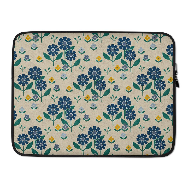 Country Retro Flour Sack Flowers Laptop Sleeve product image (2)