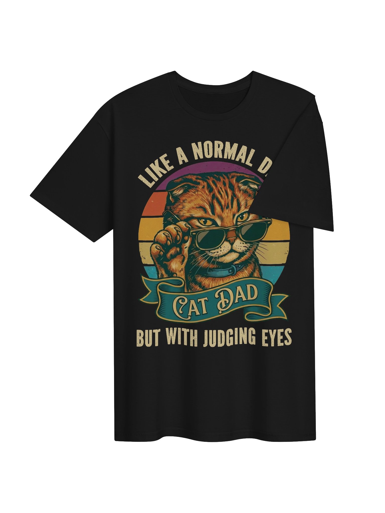 Judging Eyes Cat Dad T-Shirt product image (13)