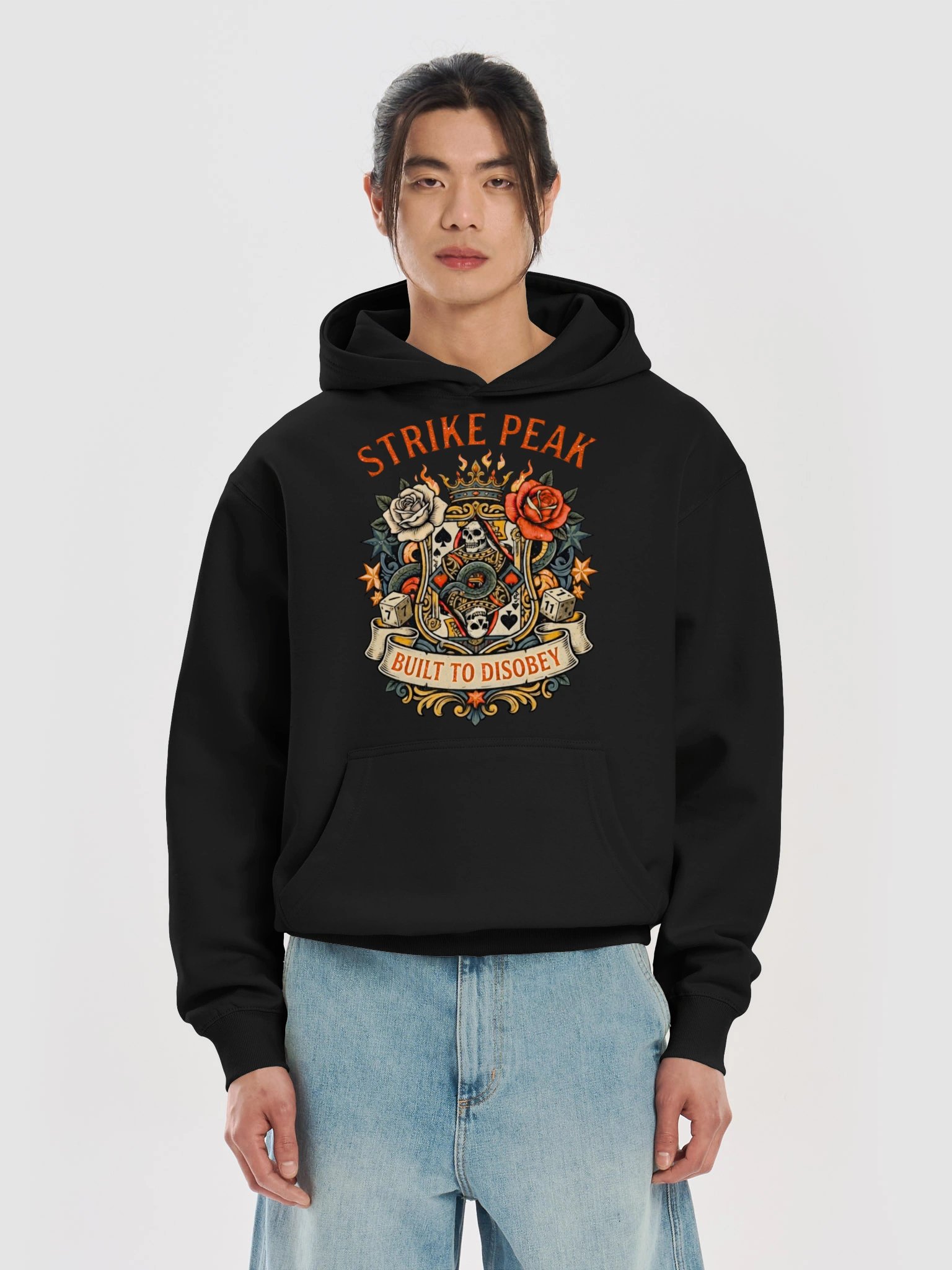 Premium Heavyweight Oversized Hoodie - "Built To Disobey" Dual-Sided Statement Streetwear product image (25)