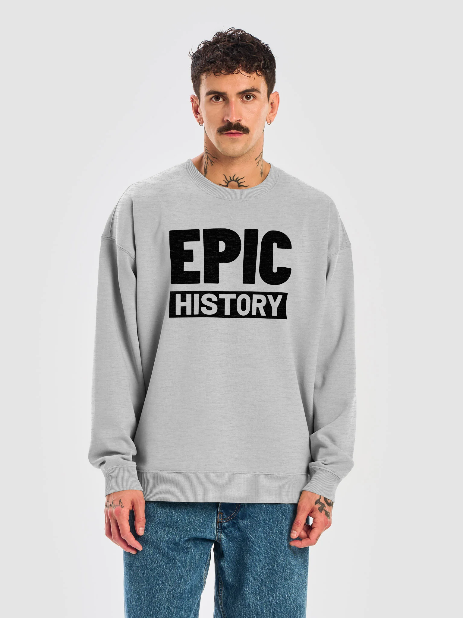 Epic History Logo - Oversized Sweatshirt (Black Logo) product image (5)