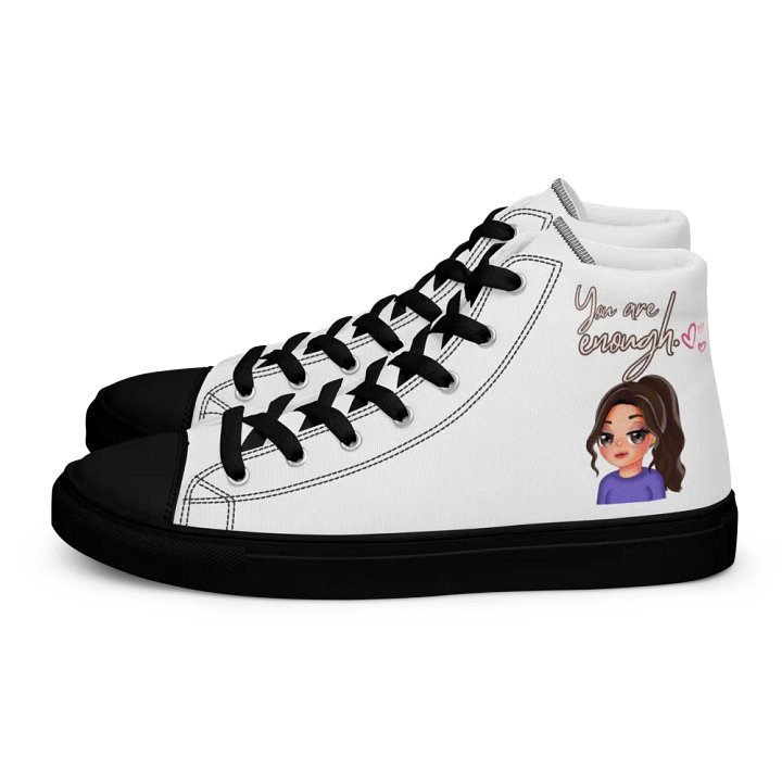 You Are Enough - Women's High Top Canvas Shoes product image (1)