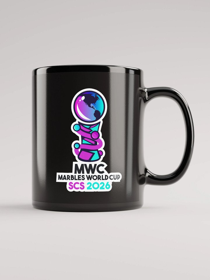MARBLE WORLD CUP GLOSSY BLACK MUG product image (1)