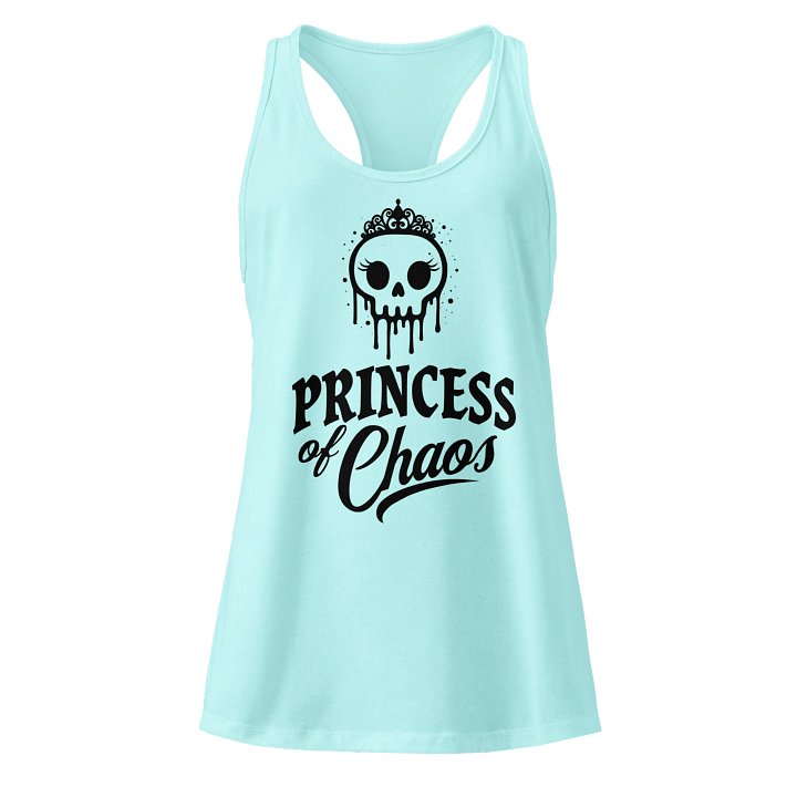 Princess of Chaos Skull Tank - Black Text product image (3)