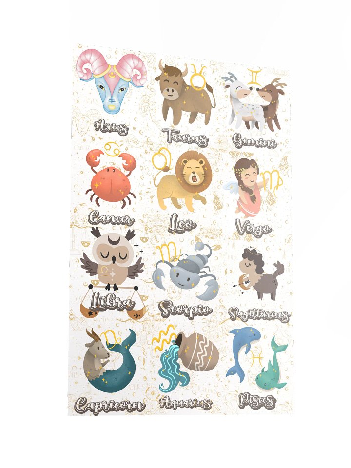 Zodiac Signs Illustrated Poster product image (2)