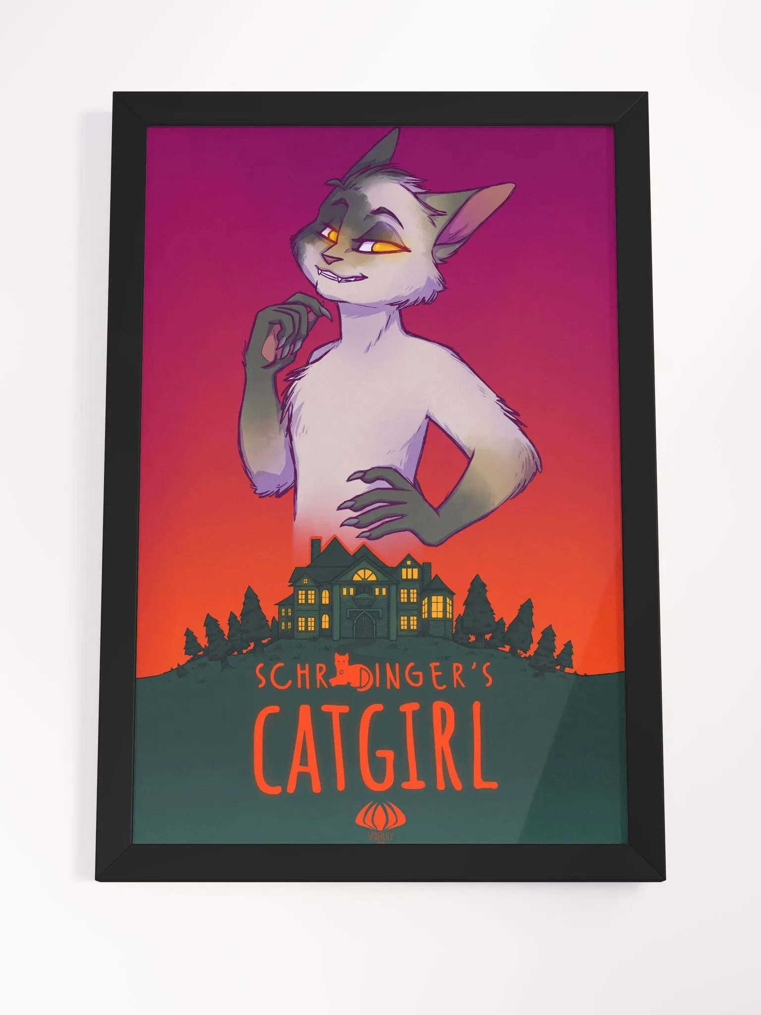 Schrodinger's Catgirl Poster: Mischief Brewing - Framed product image (4)