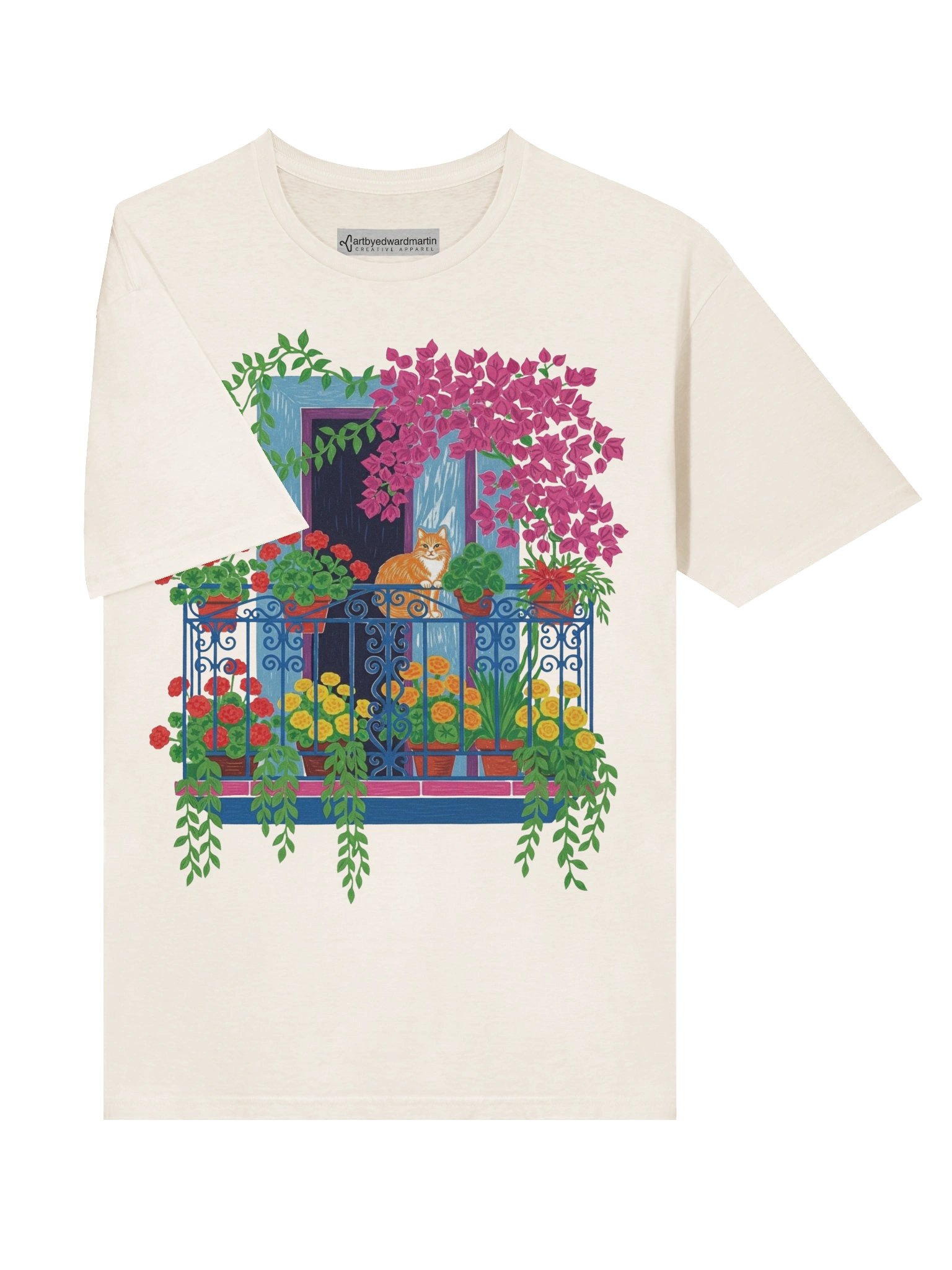 Balcony Cat Unisex Tee product image (132)