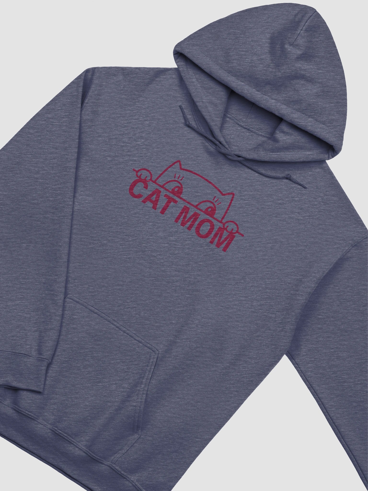 Funny Cat Mom Hoodie – Minimalist Peeking Kitty Design for Proud Pet Parents product image (2)