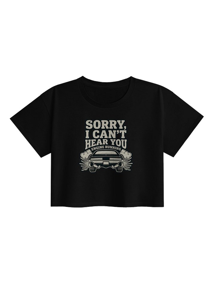 Retro Style Women's Engine Running Crop Top product image (3)