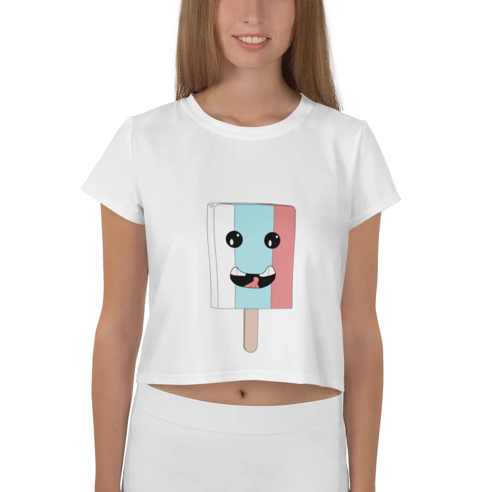 Sticky Steve Crop Top (White) product image (1)
