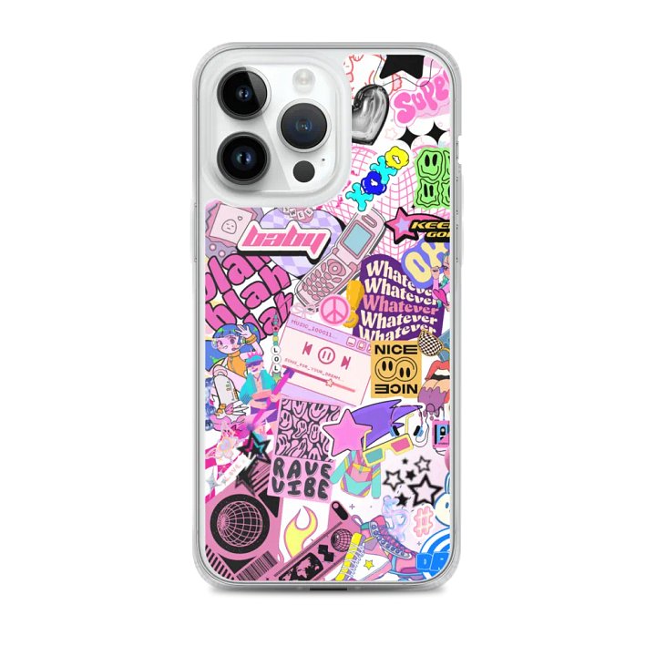 Playful Pastel Sticker Collage iPhone® Case product image (2)