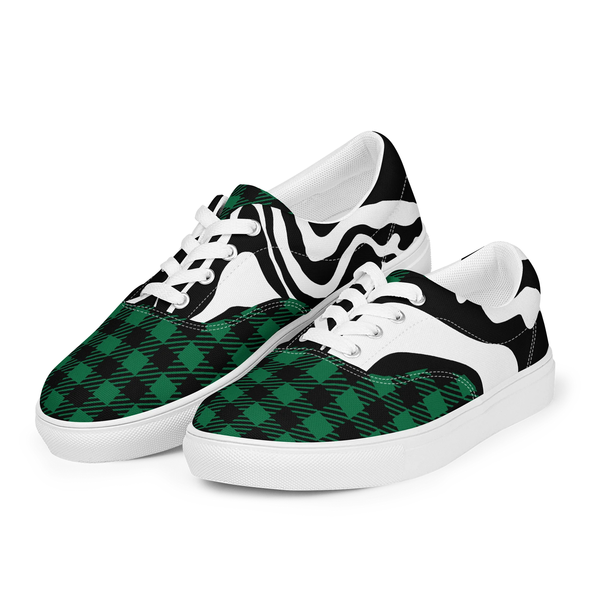 Mixed Print Plaid & Stripe Sneakers product image (3)