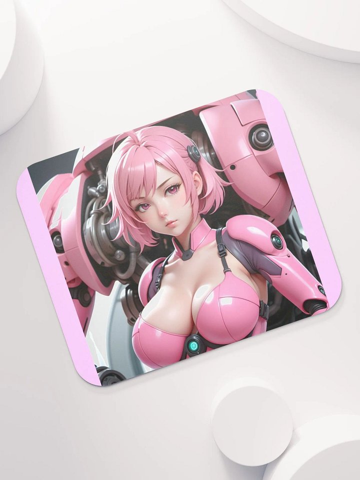 Futuristic Pink Anime Mouse Pad product image (1)