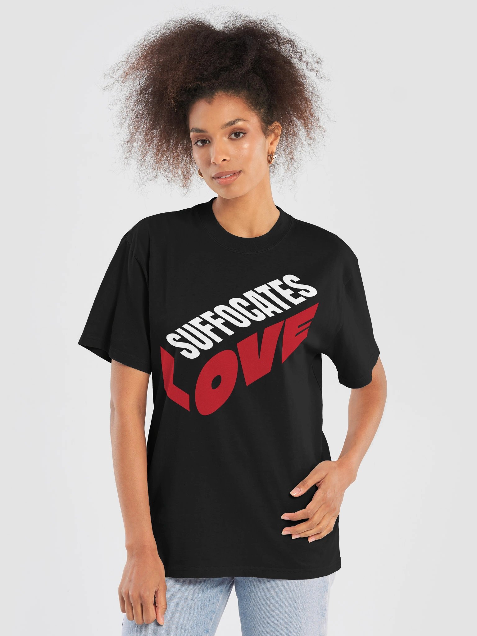 LOVE SUFFOCATES — Oversized Tee product image (1)