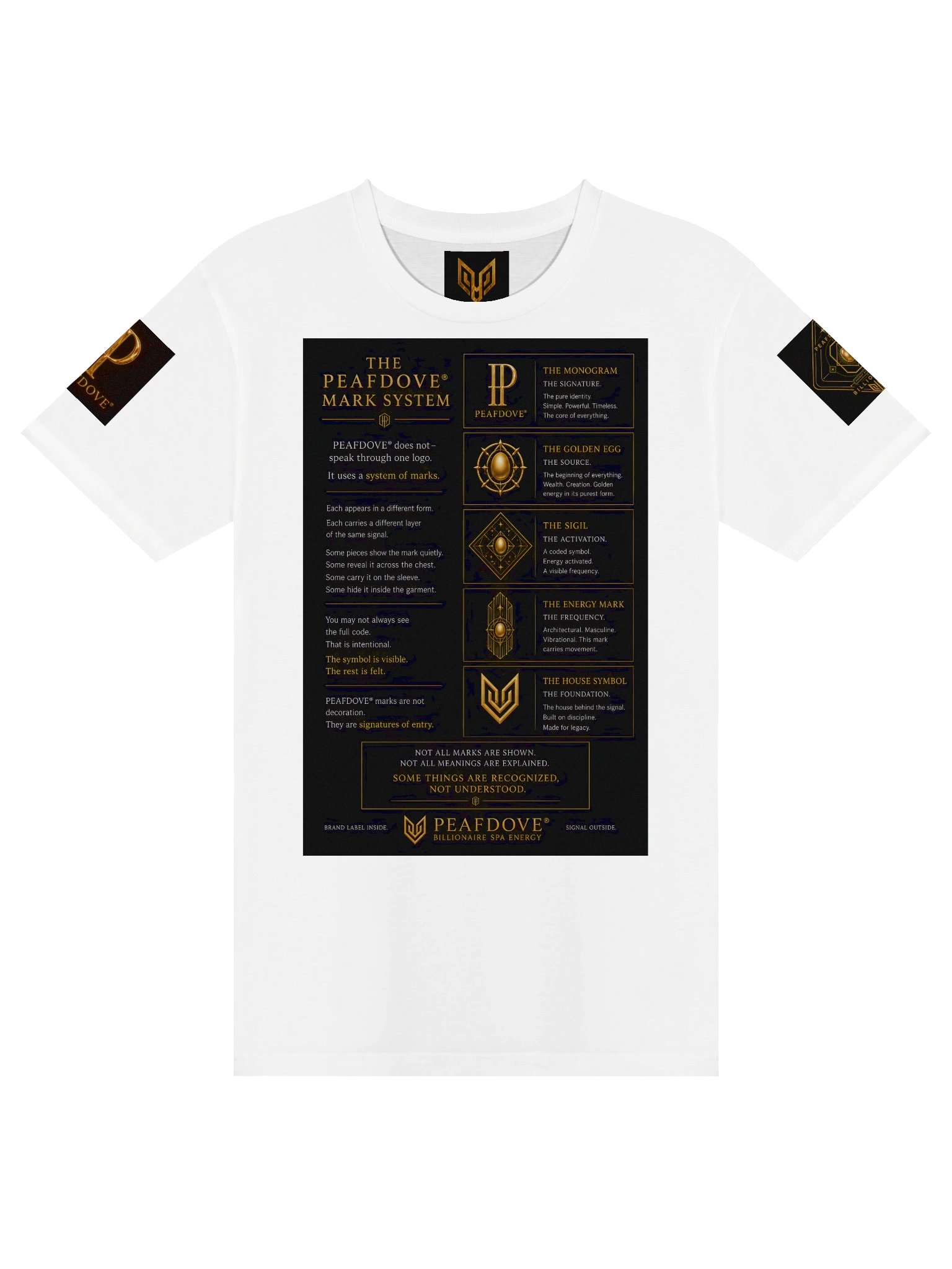 PEAFDOVE® MARK SYSTEM — White Back Print Shirt product image (2)