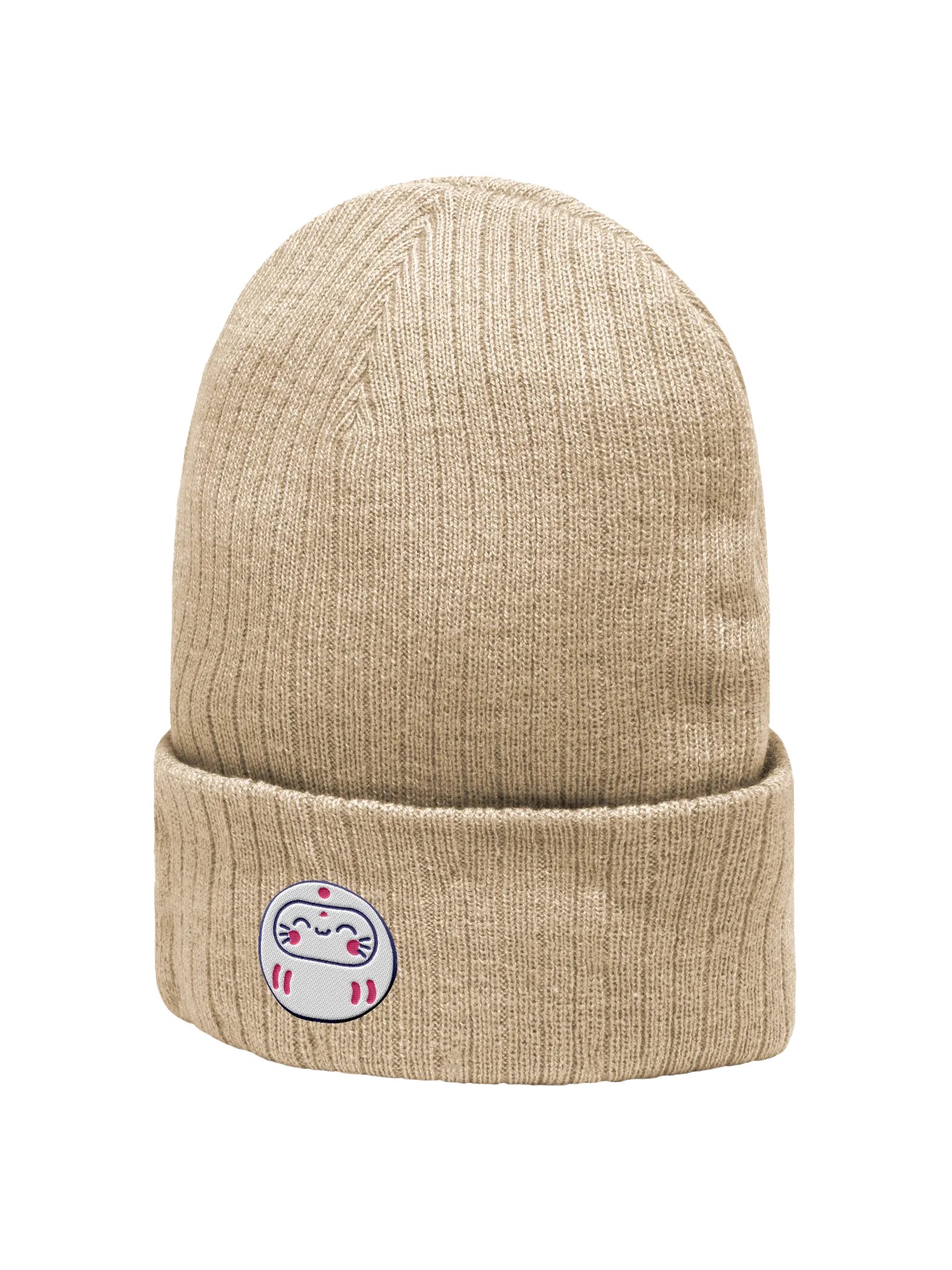 だるまデザインのリブビーニー – 冬にぴったり product image (1)