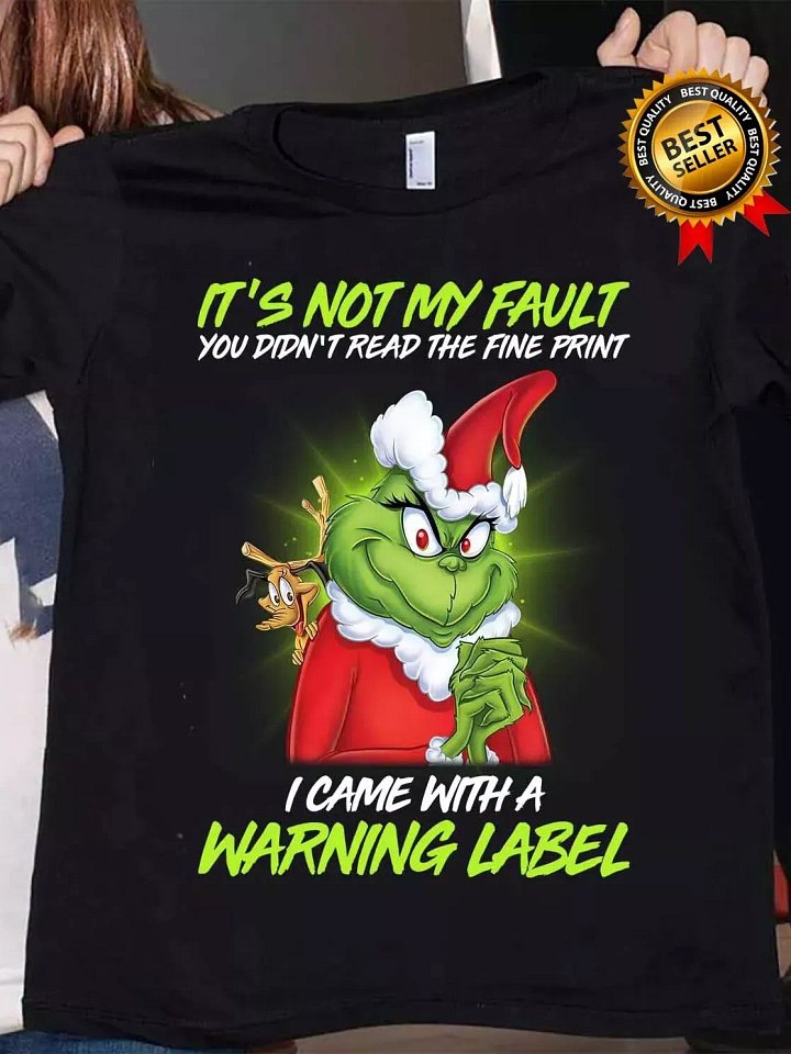 HOT Grinch It's Not My Fault Present Christmas Shirt product image (1)