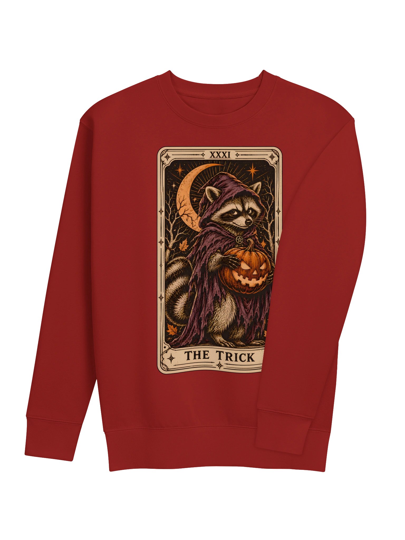 “The Trick” Tarot Card Raccoon Sweatshirt product image (80)