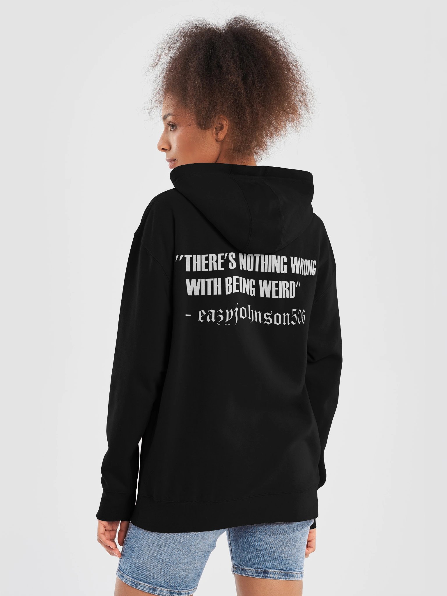 Hoodie with quote BLACK product image (6)