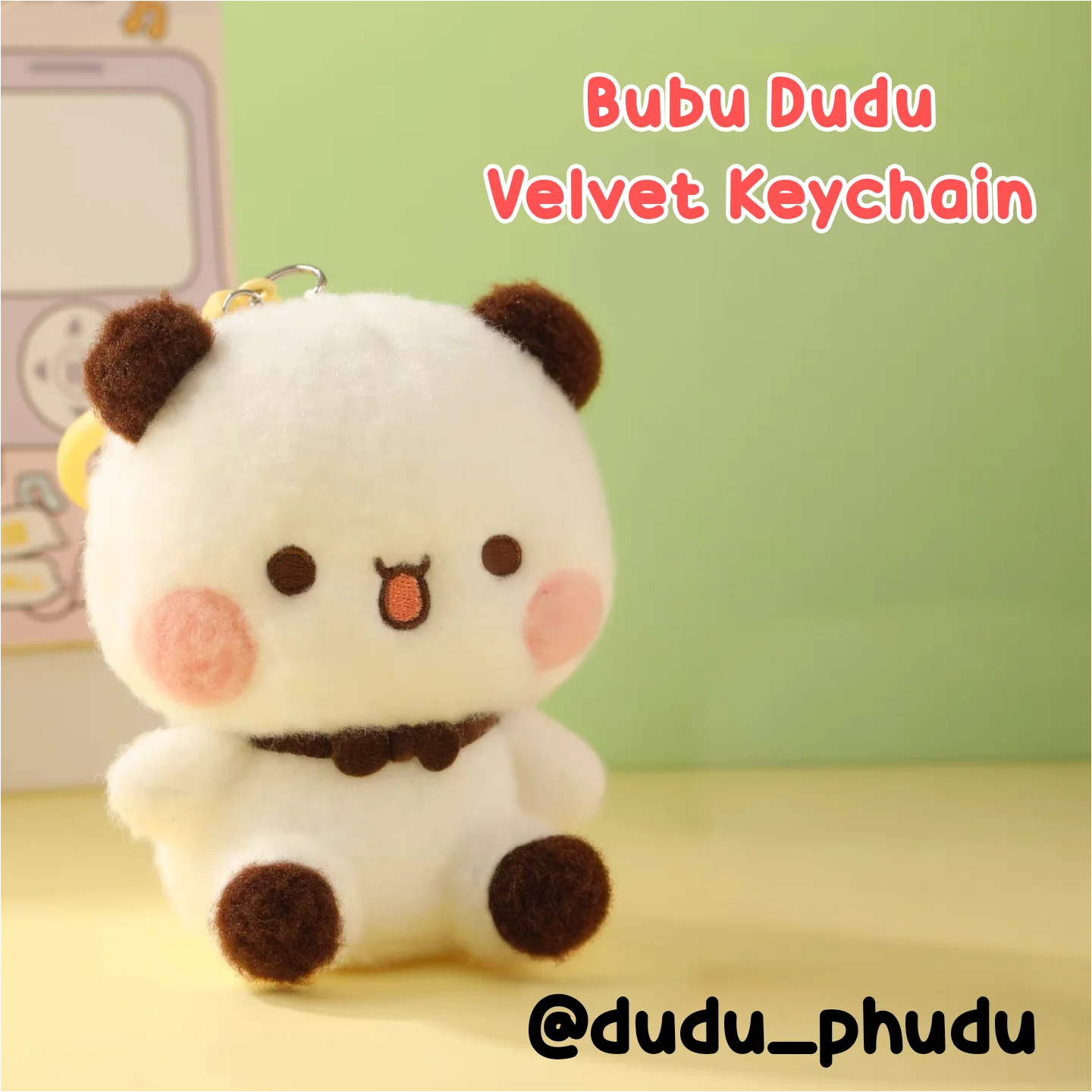 Cute Bubu Dudu Velvet Keychain 😍 product image (3)