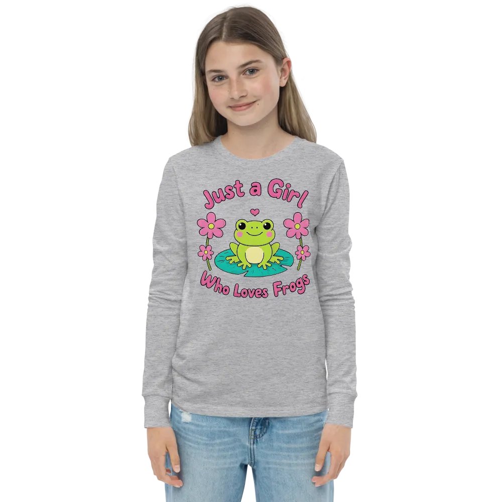 Froggy Fun Long Sleeve Tee Bella+Canvas (Kid's Unisex) product image (1)
