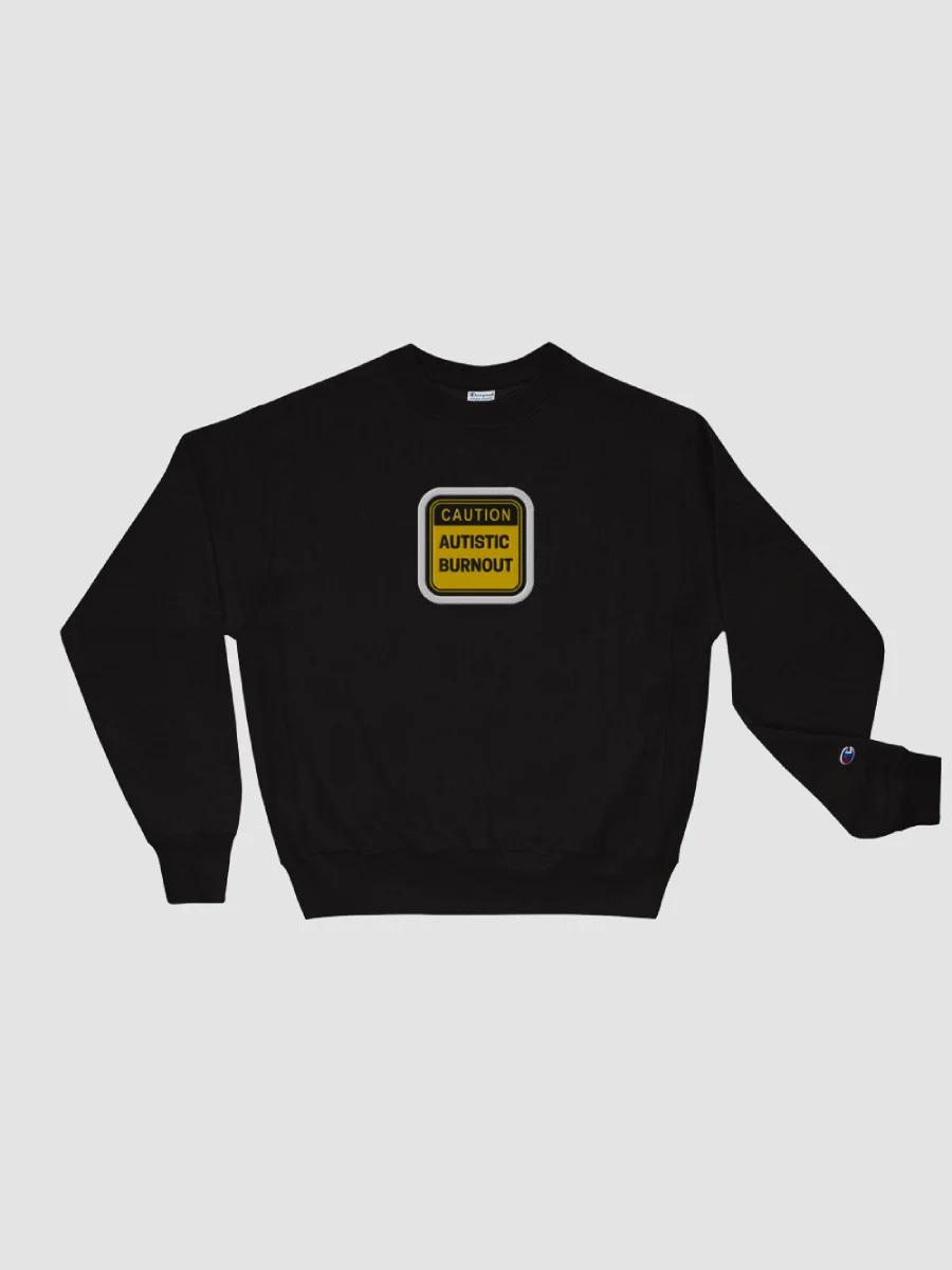 CAUTION: ASD BURNOUT (bubble design) embroidered Champion Crewneck product image (3)